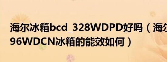 海尔冰箱bcd_328WDPD好吗（海尔BCD-296WDCN冰箱的能效如何）