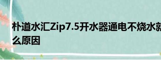 朴道水汇Zip7.5开水器通电不烧水就跳是什么原因