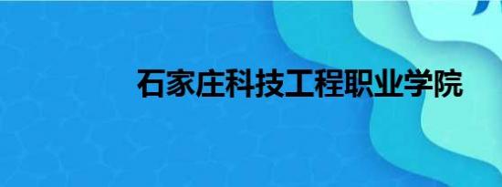 石家庄科技工程职业学院