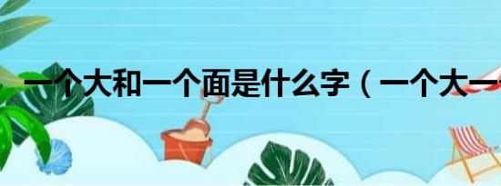 一个大和一个面是什么字（一个大一个面）