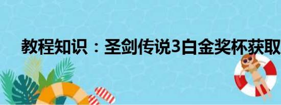 教程知识：圣剑传说3白金奖杯获取教程