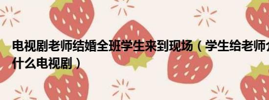 电视剧老师结婚全班学生来到现场（学生给老师介绍对象是什么电视剧）