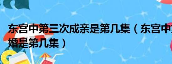 东宫中第三次成亲是第几集（东宫中第二次结婚是第几集）