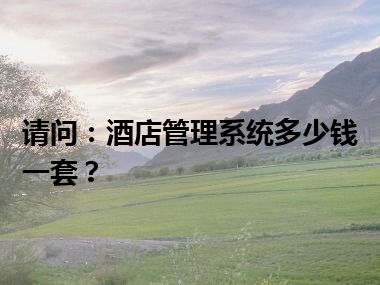 请问：酒店管理系统多少钱一套？