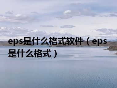 eps是什么格式软件（eps是什么格式）