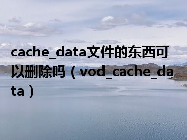 cache_data文件的东西可以删除吗（vod_cache_data）