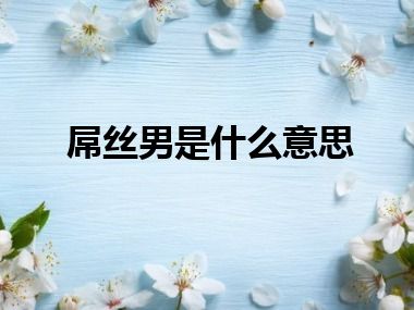 屌丝男是什么意思