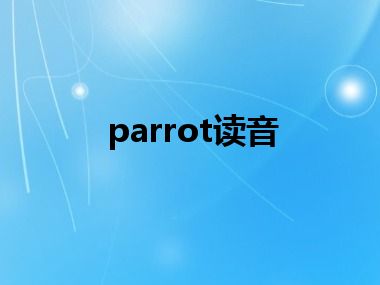 parrot读音