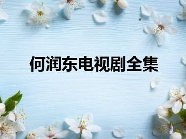 何润东电视剧全集