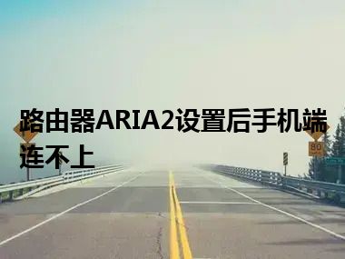 路由器ARIA2设置后手机端连不上