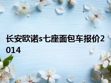 长安欧诺s七座面包车报价2014