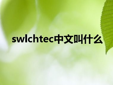 swlchtec中文叫什么