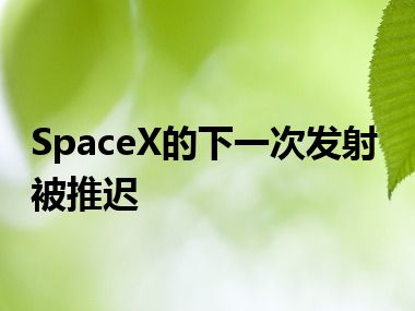 SpaceX的下一次发射被推迟