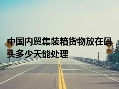 中国内贸集装箱货物放在码头多少天能处理