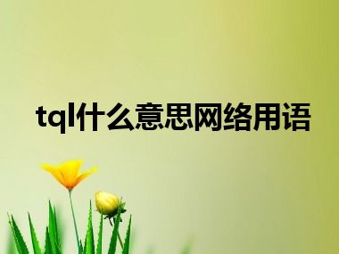 tql什么意思网络用语