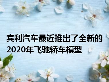 宾利汽车最近推出了全新的2020年飞驰轿车模型