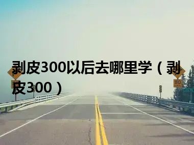 剥皮300以后去哪里学（剥皮300）