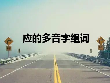 应的多音字组词