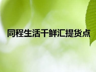 同程生活千鲜汇提货点