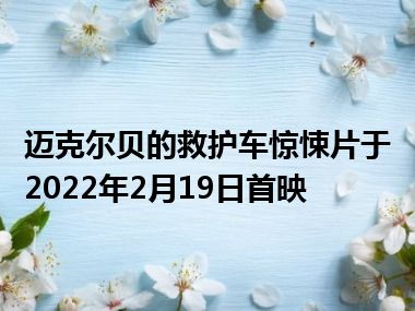 迈克尔贝的救护车惊悚片于2022年2月19日首映