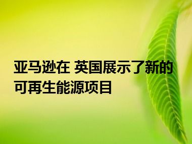 亚马逊在 英国展示了新的可再生能源项目