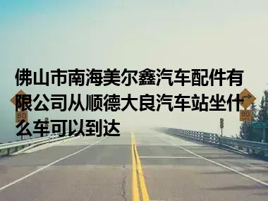 佛山市南海美尔鑫汽车配件有限公司从顺德大良汽车站坐什么车可以到达