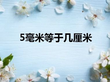 5毫米等于几厘米