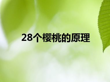 28个樱桃的原理