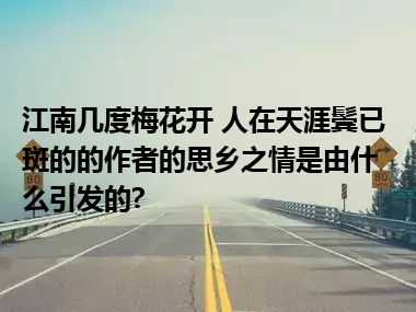 江南几度梅花开 人在天涯鬓已斑的的作者的思乡之情是由什么引发的?