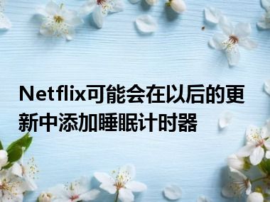 Netflix可能会在以后的更新中添加睡眠计时器