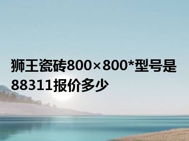 狮王瓷砖800×800*型号是88311报价多少