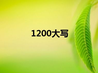 1200大写