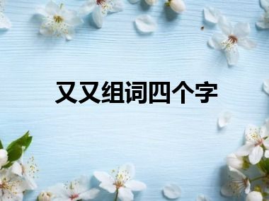 又又组词四个字