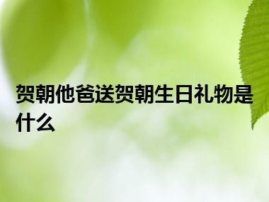 贺朝他爸送贺朝生日礼物是什么