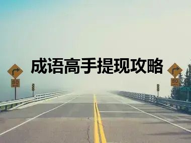 成语高手提现攻略