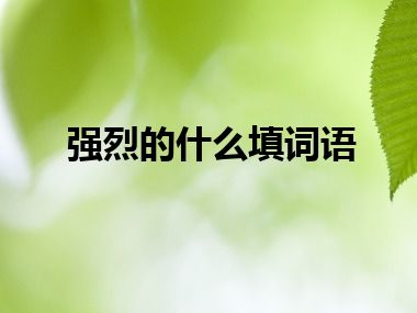 强烈的什么填词语