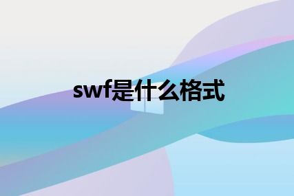 swf是什么格式