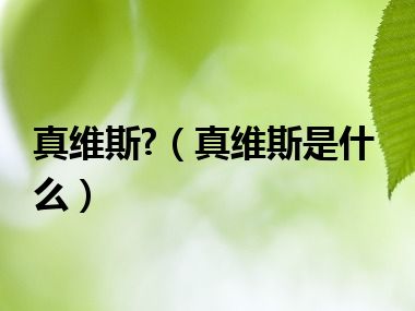 真维斯?（真维斯是什么）