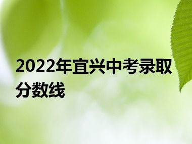 2022年宜兴中考录取分数线