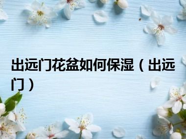 出远门花盆如何保湿（出远门）