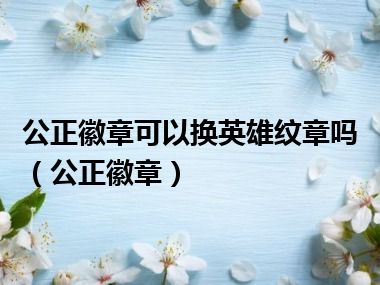 公正徽章可以换英雄纹章吗（公正徽章）