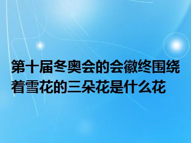 第十届冬奥会的会徽终围绕着雪花的三朵花是什么花