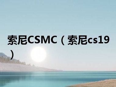 索尼CSMC（索尼cs19）