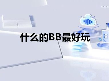 什么的BB最好玩