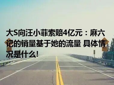 大S向汪小菲索赔4亿元：麻六记的销量基于她的流量 具体情况是什么!