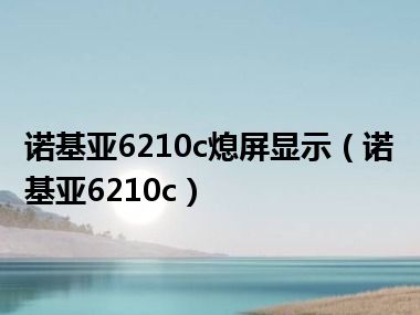 诺基亚6210c熄屏显示（诺基亚6210c）