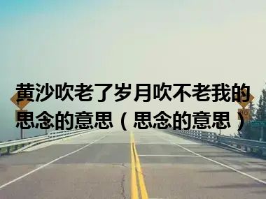 黄沙吹老了岁月吹不老我的思念的意思（思念的意思）