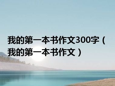 我的第一本书作文300字（我的第一本书作文）