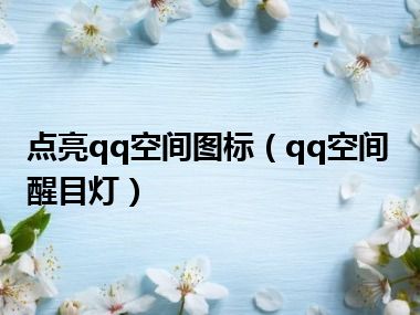 点亮qq空间图标（qq空间醒目灯）