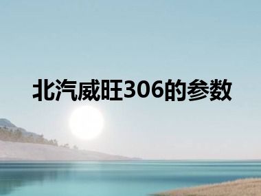 北汽威旺306的参数